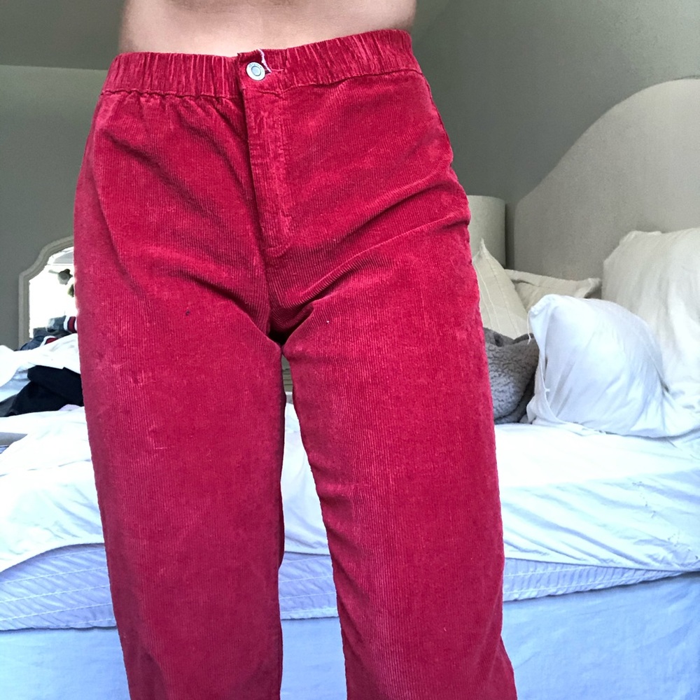 COPY - red corduroy brandy melville pants